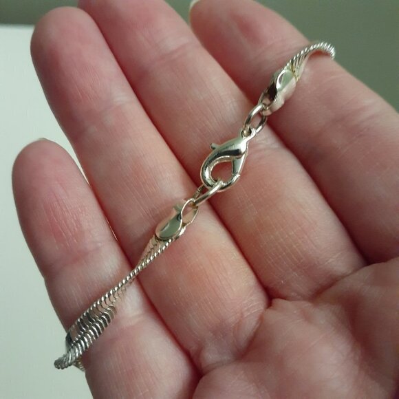 Women's Double Strand Twisted Cord Silver Tone Bracelet - Picture 4 of 6